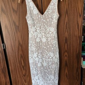 Elegant White Floral Lace Dress